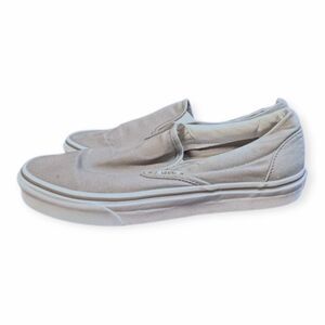 VANS Men’s Gray Slip-On Sneakers Size 8 Men’s 9.5 Womens